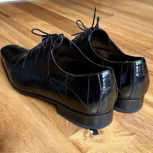 Dolce & Gabbana | Shoes | Dolce Gabbana Black Eel Skin Derby 